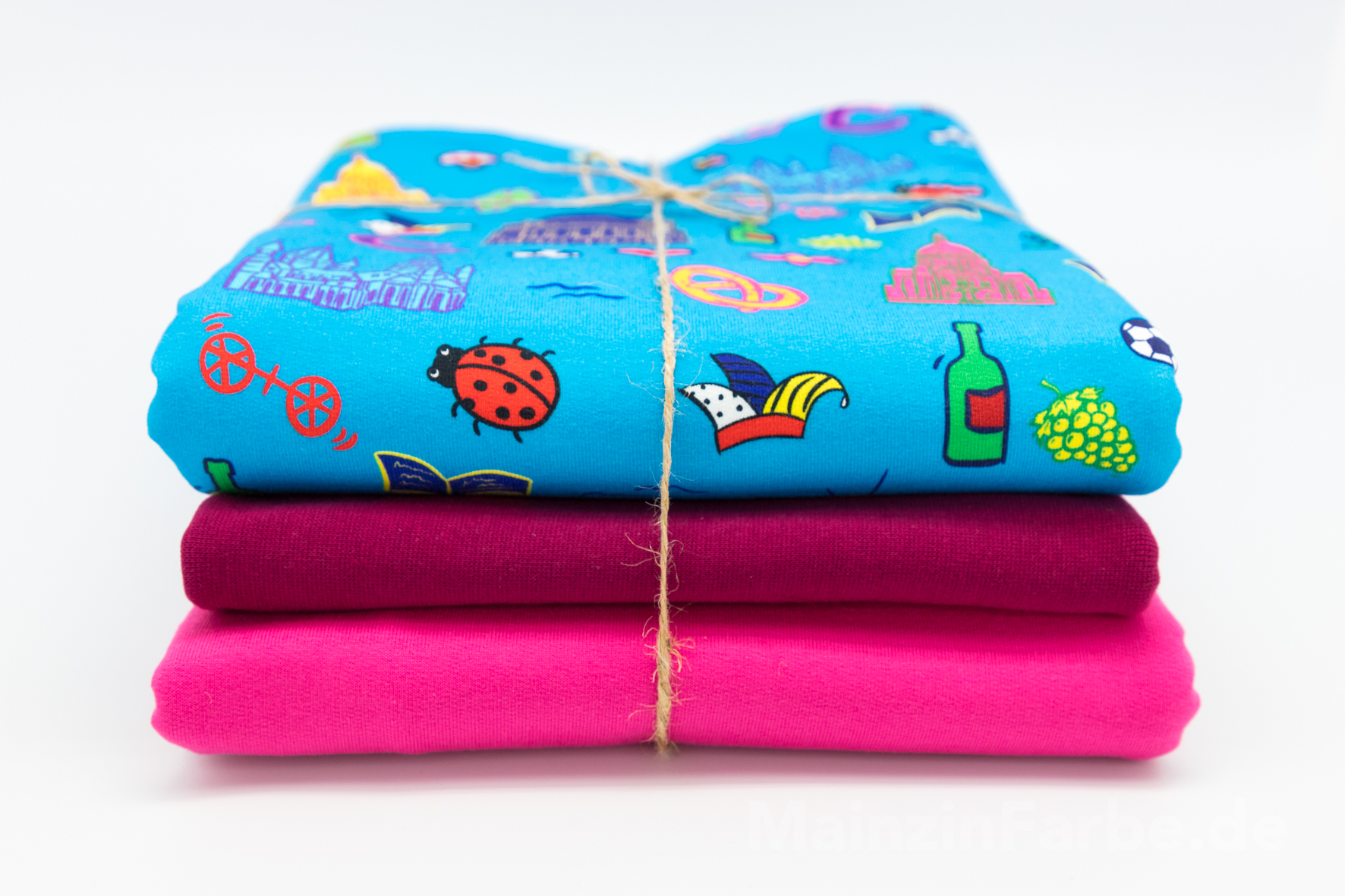 FT Stoff-Paket "Mainz am Rhein", pink-bordeaux