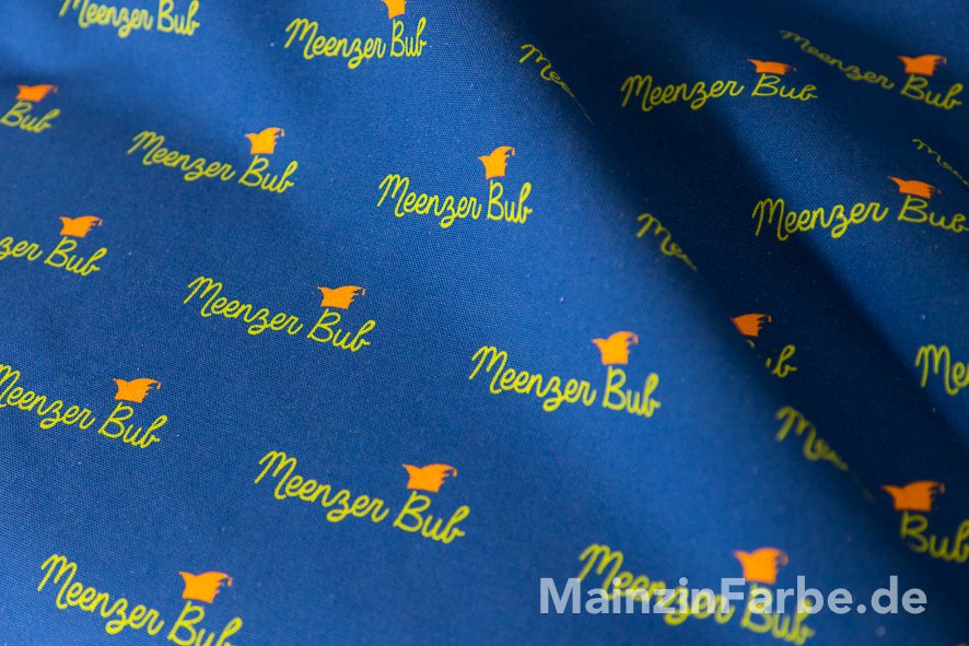 Mainz Stoff, Halbpanama, "Meenzer Bub", Narrenkappe, blau (0,5 m)