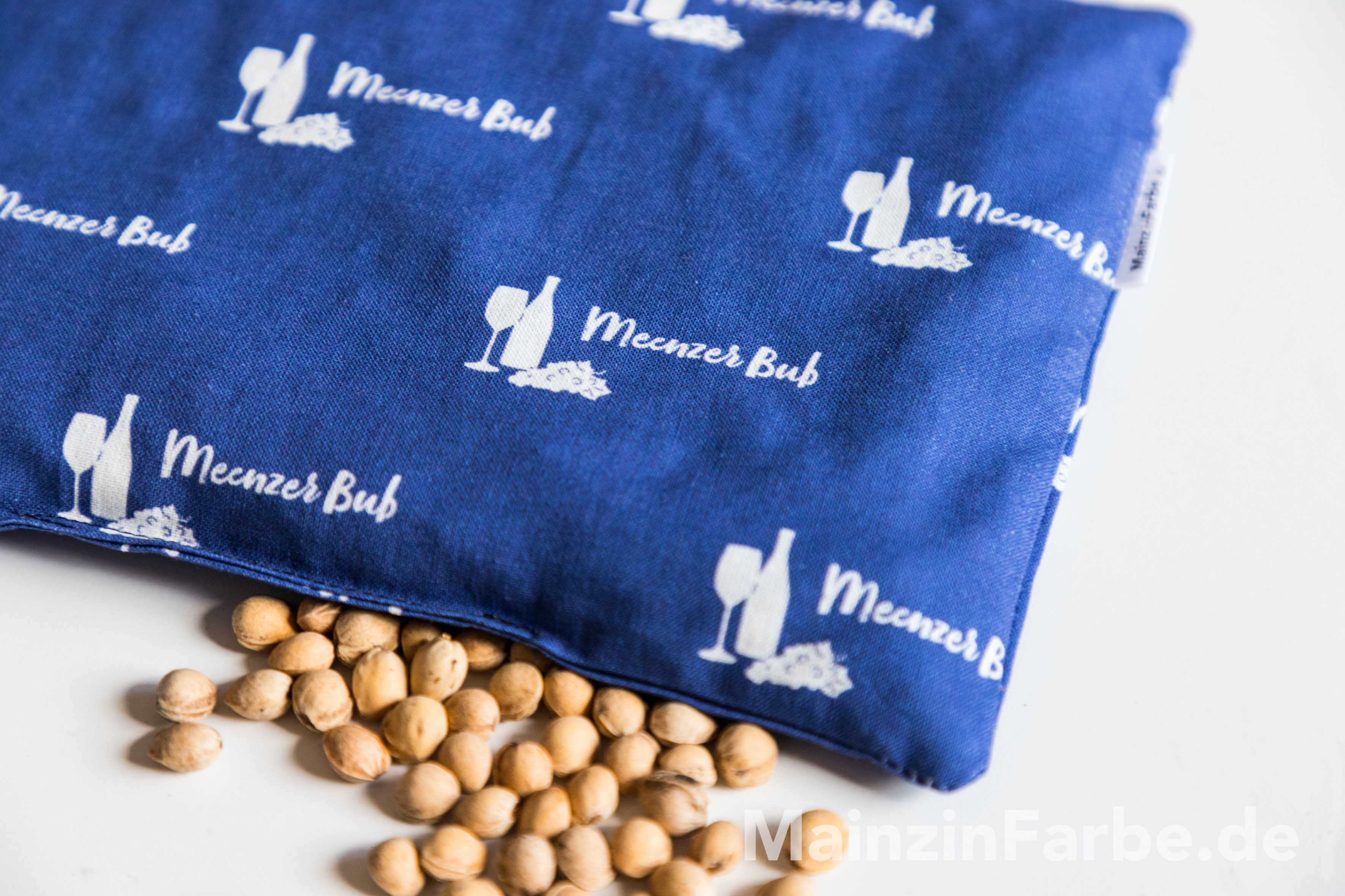 Kirschkernkissen, Meenzer Bub, blau-weiß