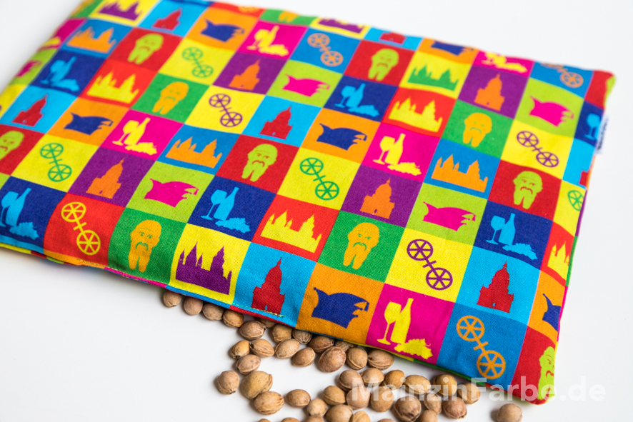 Kirschkernkissen, Mainz Kacheln, bunt - 2 Größen verfügbar