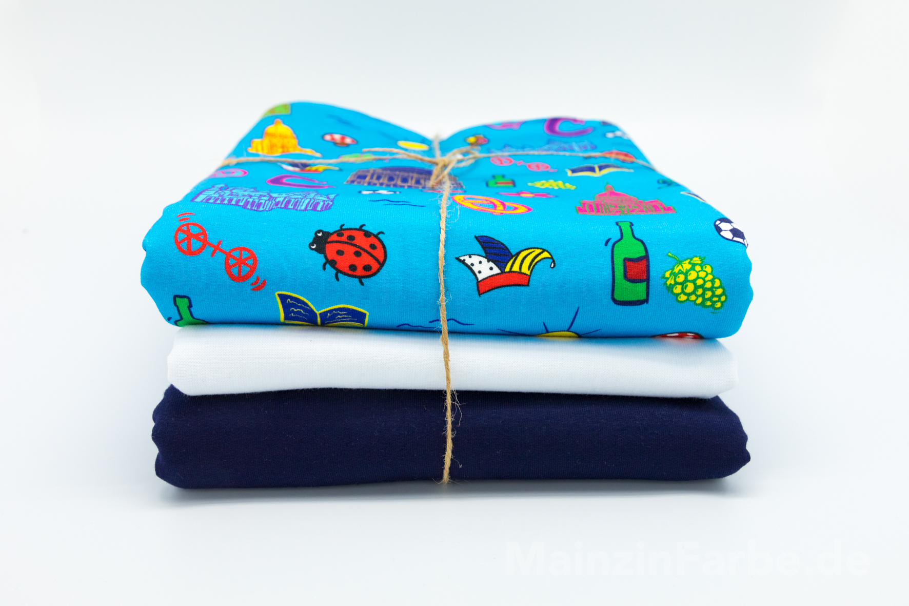 FT Stoff-Paket "Mainz am Rhein", dunkelblau-weiß